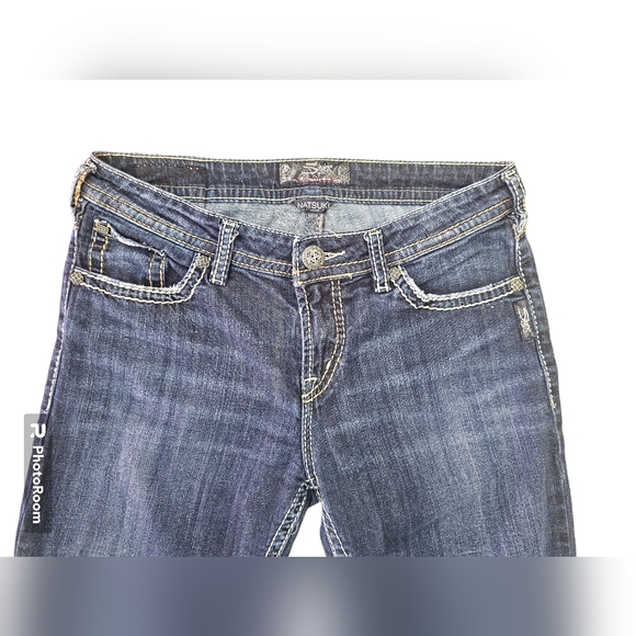 Silver Jeans Natsuki Bootcut Dark Denim Blue Jeans Womens Size W29 X L33 - Picture 3 of 4